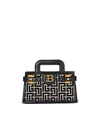 B-Buzz Small Top Handle Monogrammed Canvas and Leather Bag