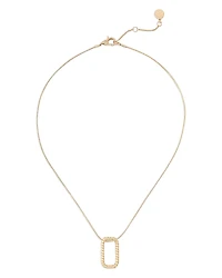 Allsaints Rope Hexagon Pendant Necklace, 17