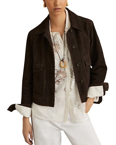 Hanson Suede Trucker Jacket
