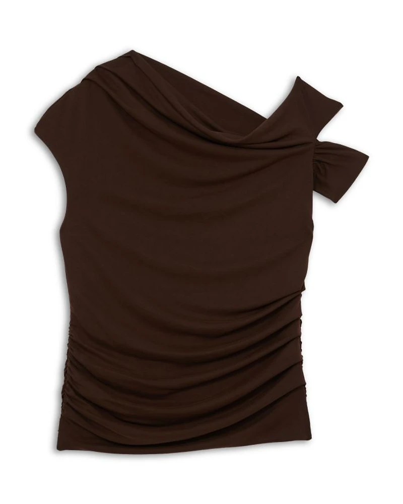 Serena Ruched Off-the-Shoulder Top