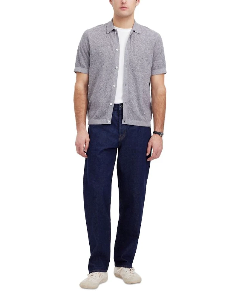 Marled Cotton Short Sleeve Shirt