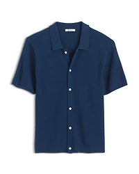 Tuck Stitch Regular Fit Polo Sweater