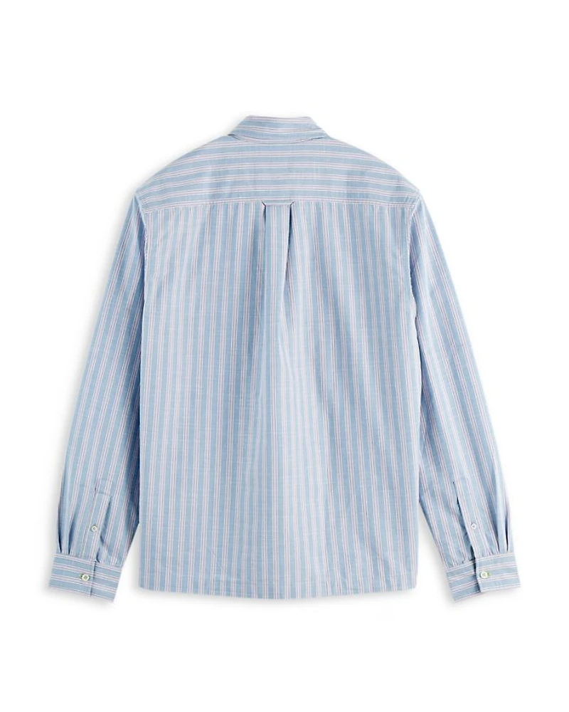 Regular Fit Graphic Patchwork Shirt