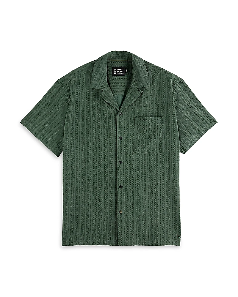 Scotch & Soda Tonal Striped Short Sleeve Shirt
