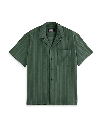 Scotch & Soda Tonal Striped Short Sleeve Shirt