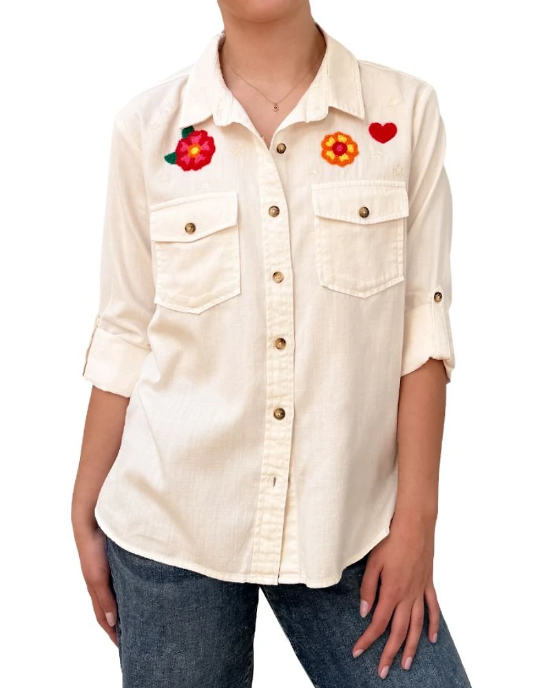 Birds of a Feather Denim Shirt