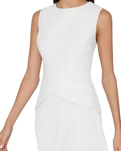 Haddy Mixed Media Pleated Dress