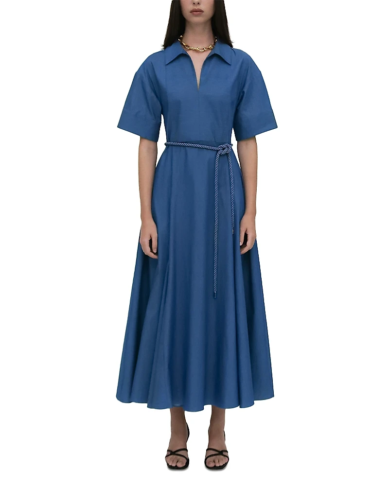 Rosetta Getty Slit Front Caftan Shirt Dress