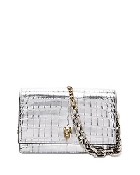 Small Skull Leather Crossbody Bag