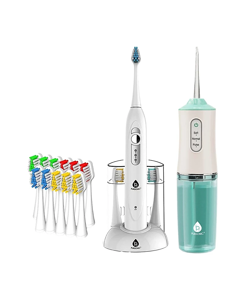 Pursonic Electric Rechargeable Toothbrush & Water Flosser Duo with Multi-Year Supply