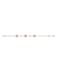 18K Pink Gold Diamond & Pink Opal Interlocking Bracelet