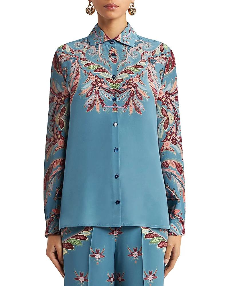 Etro Printed Silk Shirt