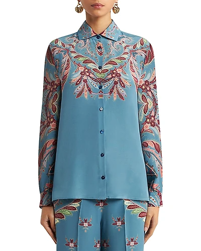Etro Printed Silk Shirt