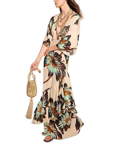 Johanna Ortiz Tesoro Escondido Silk Maxi Dress