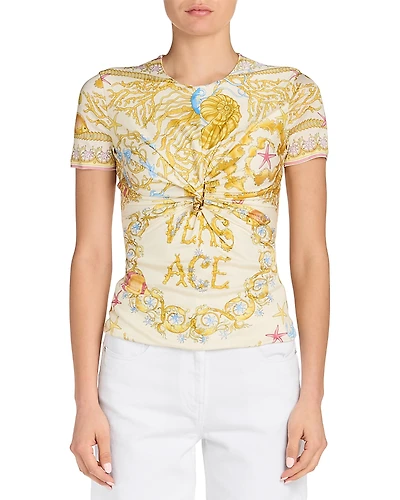 Versace Underwater Barocco Foulard Top
