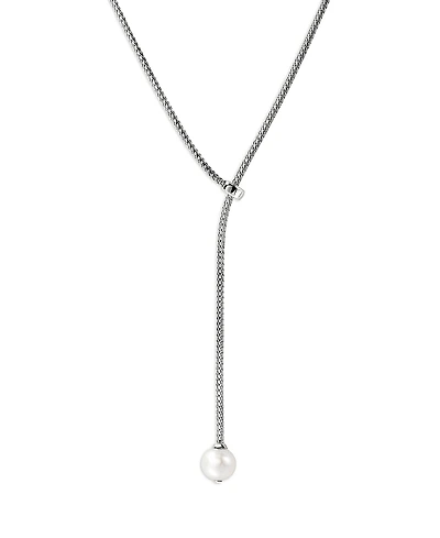 John Hardy Sterling Silver Jh Essentials Cultured Freshwater Pearl Adjustable Lariat Necklace, 23