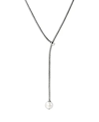 John Hardy Sterling Silver Jh Essentials Cultured Freshwater Pearl Adjustable Lariat Necklace, 23