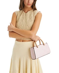 T Monogram Embossed East/West Tote