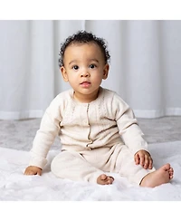 Unisex Organic Long Sleeve Cable Cardigan & Legging Sweater Set - Baby