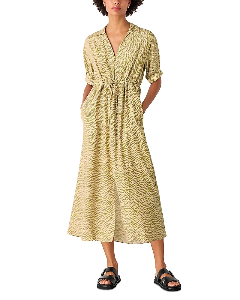 Whistles Petite Tiger Flame Midi Dress