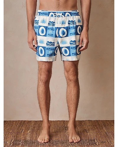Reiss Che Trinity Tile Print 4.9 Swim Shorts