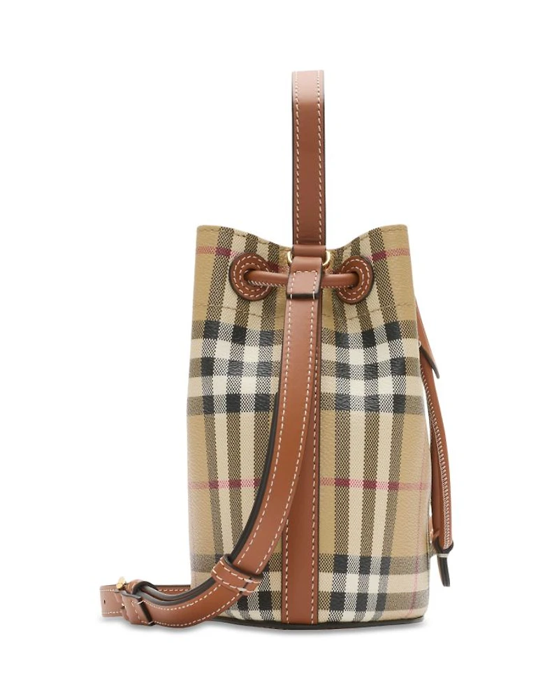 Mini Check Bucket Bag