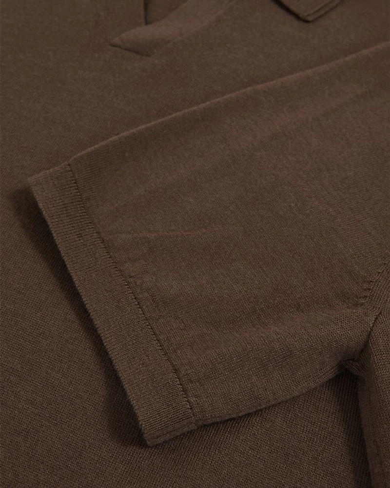 Merino Wool Pullover Polo