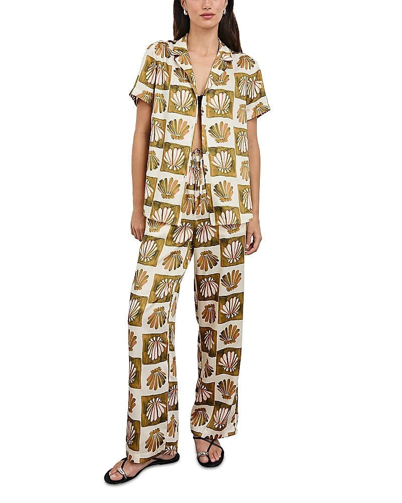 Rails Theis Printed Notch Collar Shirt