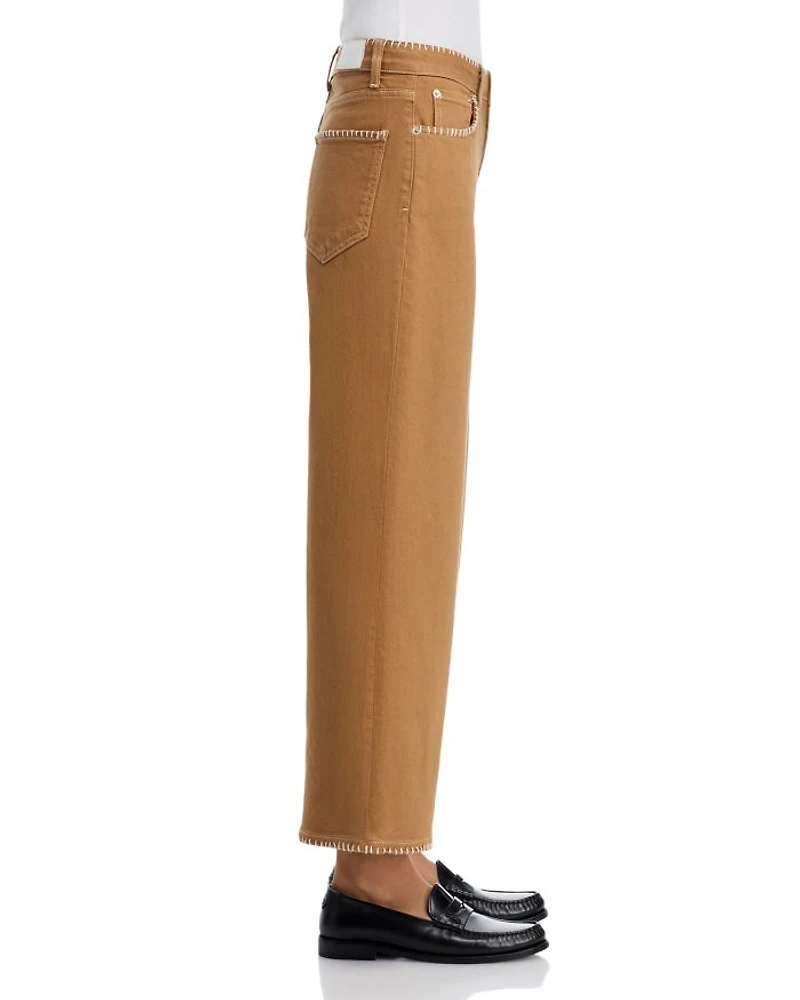 Getty High Rise Wide Leg Cropped Jeans Tradewind
