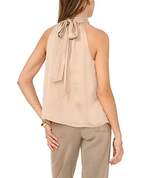 High Neck Tie Blouse