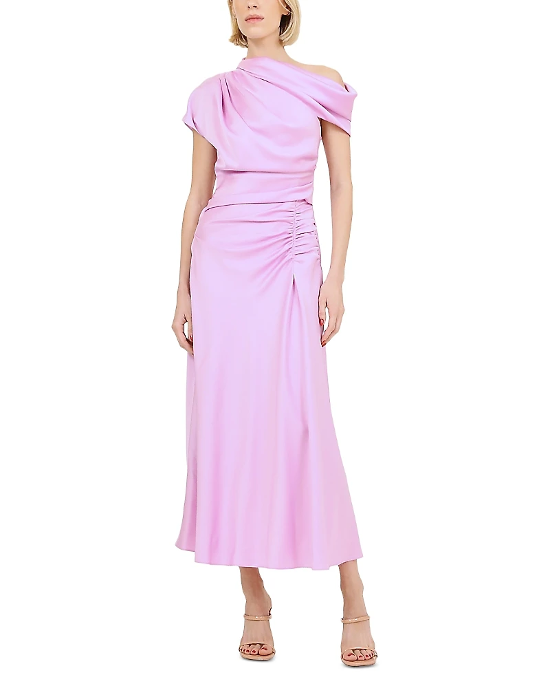 Simkhai Joanna Asymmetric Shoulder Midi Dress