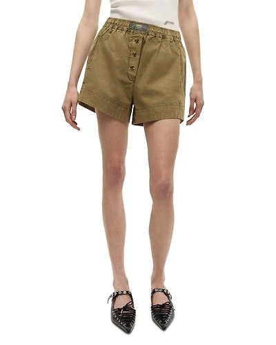 Washed Cotton Shorts