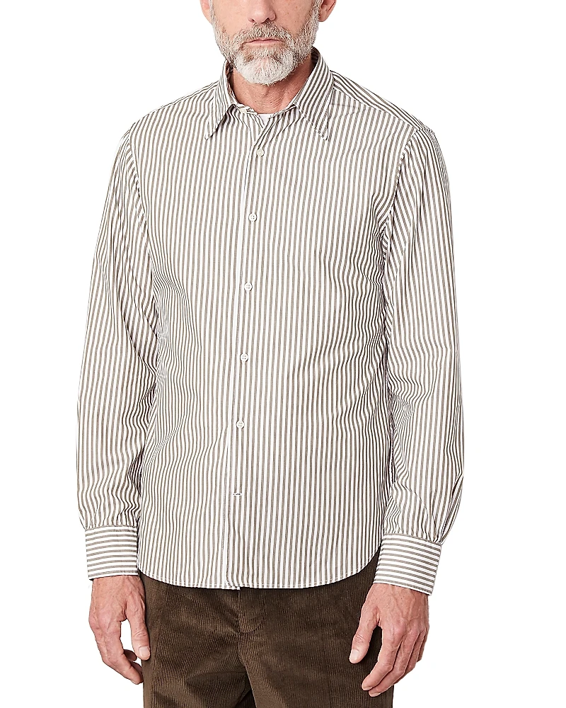 Officine Generale Giacomo Striped Button Front Shirt
