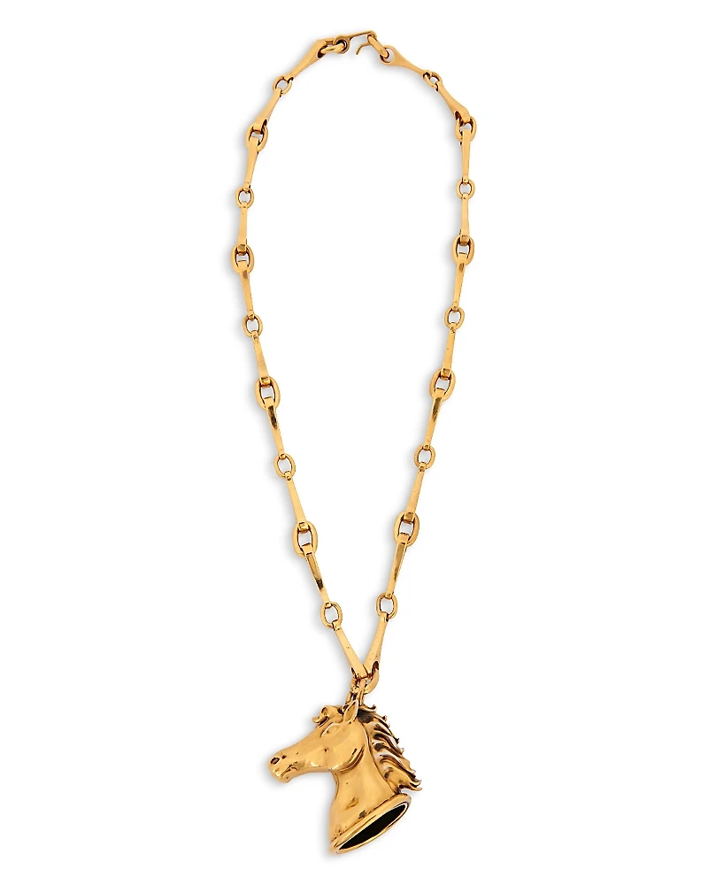 Chloe Horse Capsule Chain Necklace, 16-18