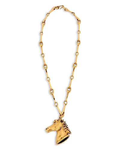 Chloe Horse Capsule Chain Necklace, 16-18