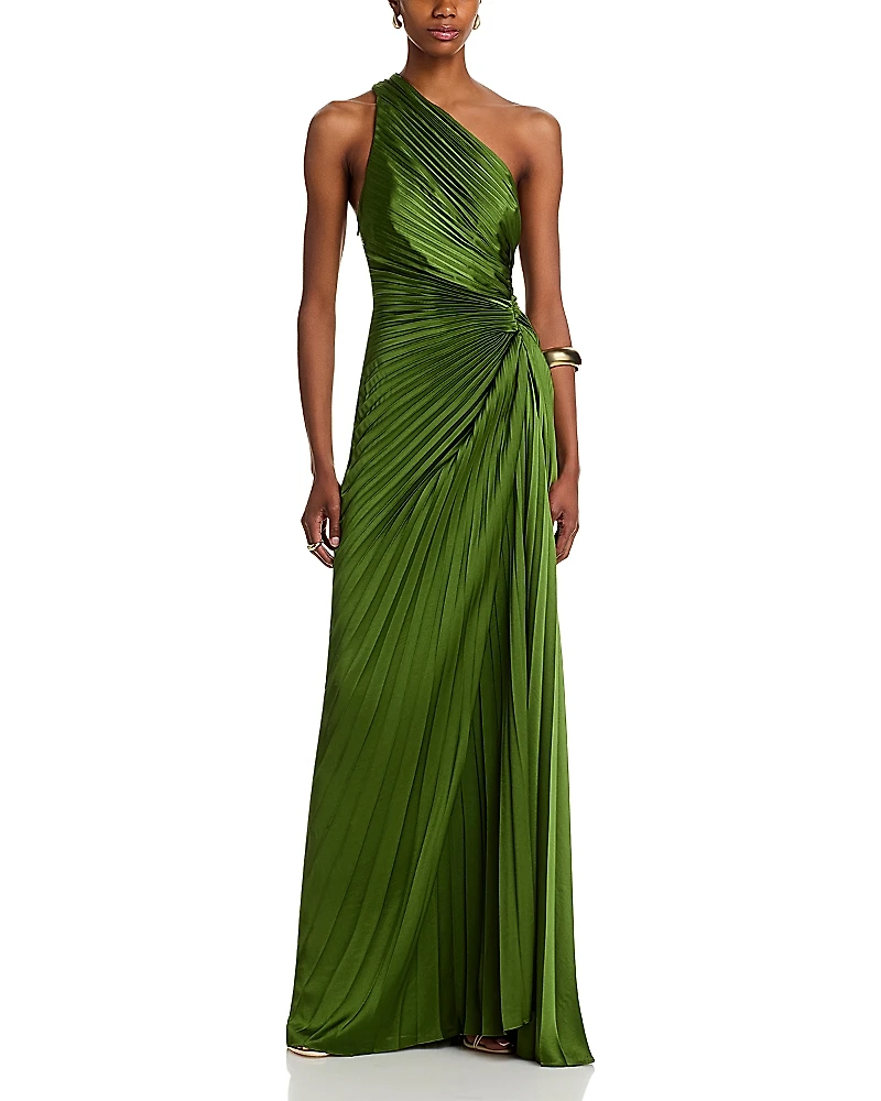 A. l.c. Lara Pleated One Shoulder Gown