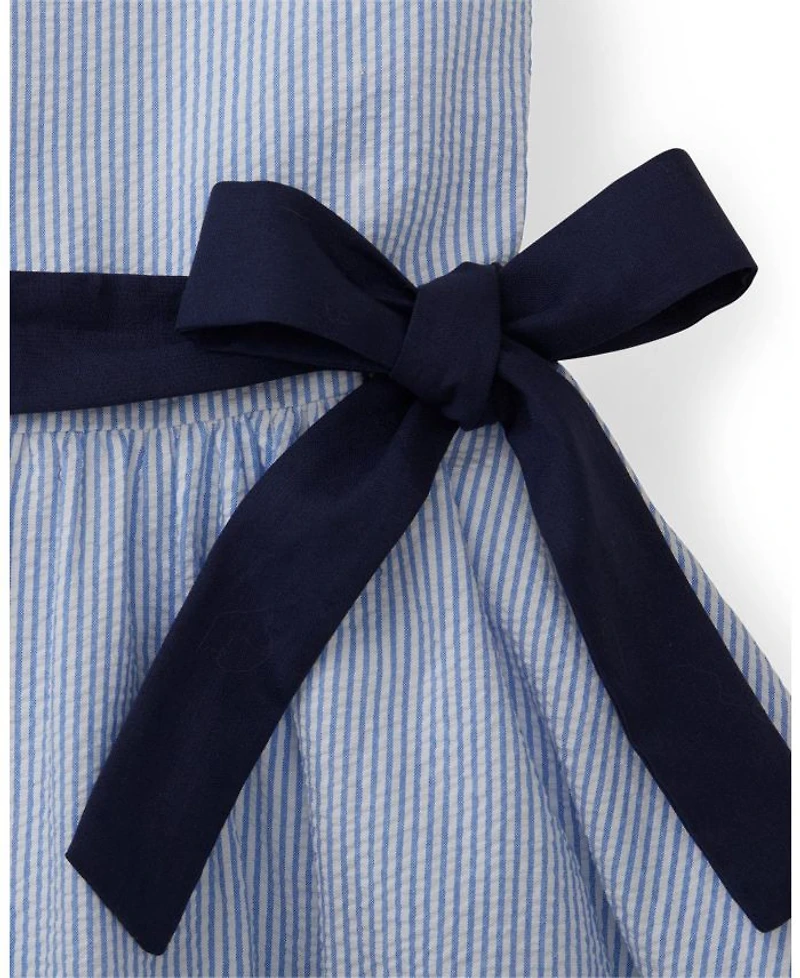 Girls' Organic Peter Pan Collar Seersucker Dress - Baby