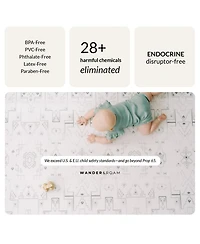 Reversible Baby PlayMat - Art Deco Inspired Design – Soft, Non-Toxic Foam – Waterproof, Easy to Clean