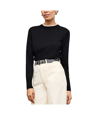 M. m.LaFleur Kit Contrast Sweater - Light Merino