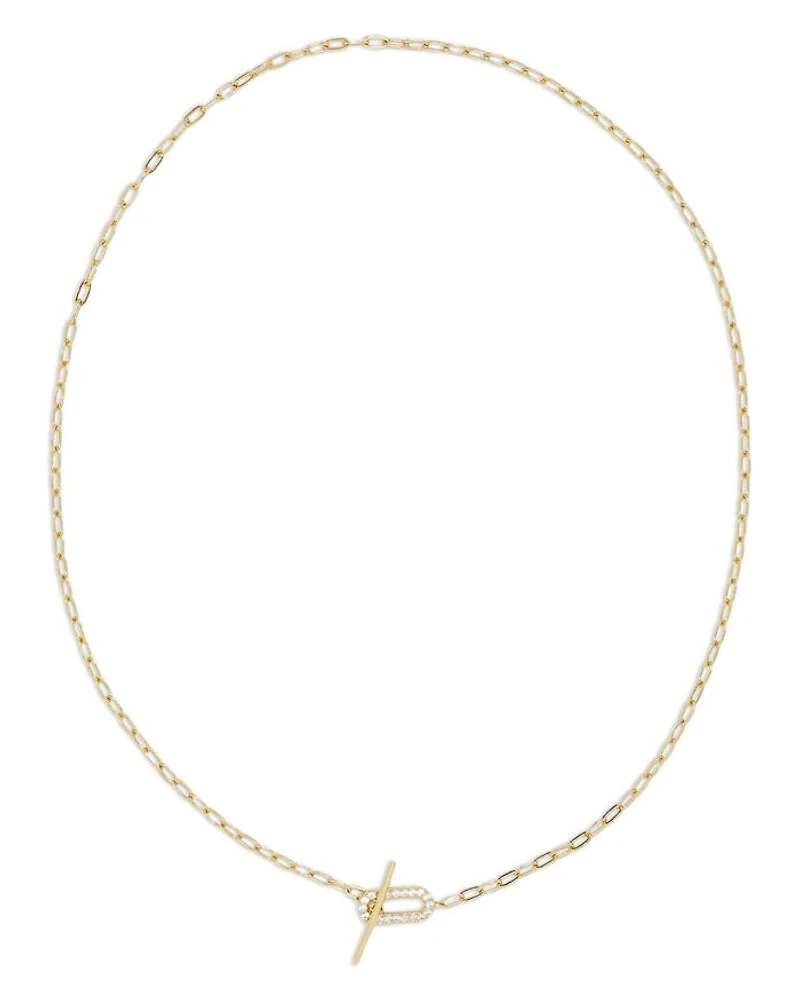 Pavé Toggle Necklace, 15.25"