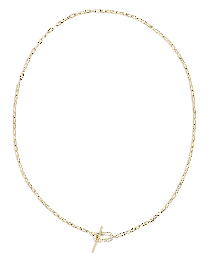 Shashi Pave Toggle Necklace, 15.25