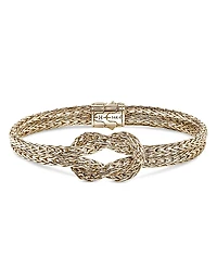 John Hardy 14K Yellow Gold & Sterling Silver Love Knot Woven Chain Statement Bracelet