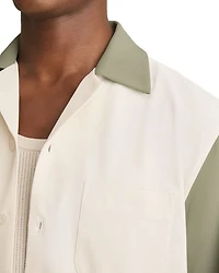 Peza Textured Color Block Cuban Shirt