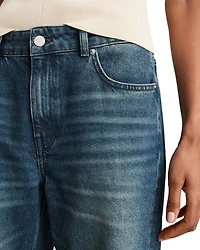 Belinda Mid Rise Straight Jeans Blue