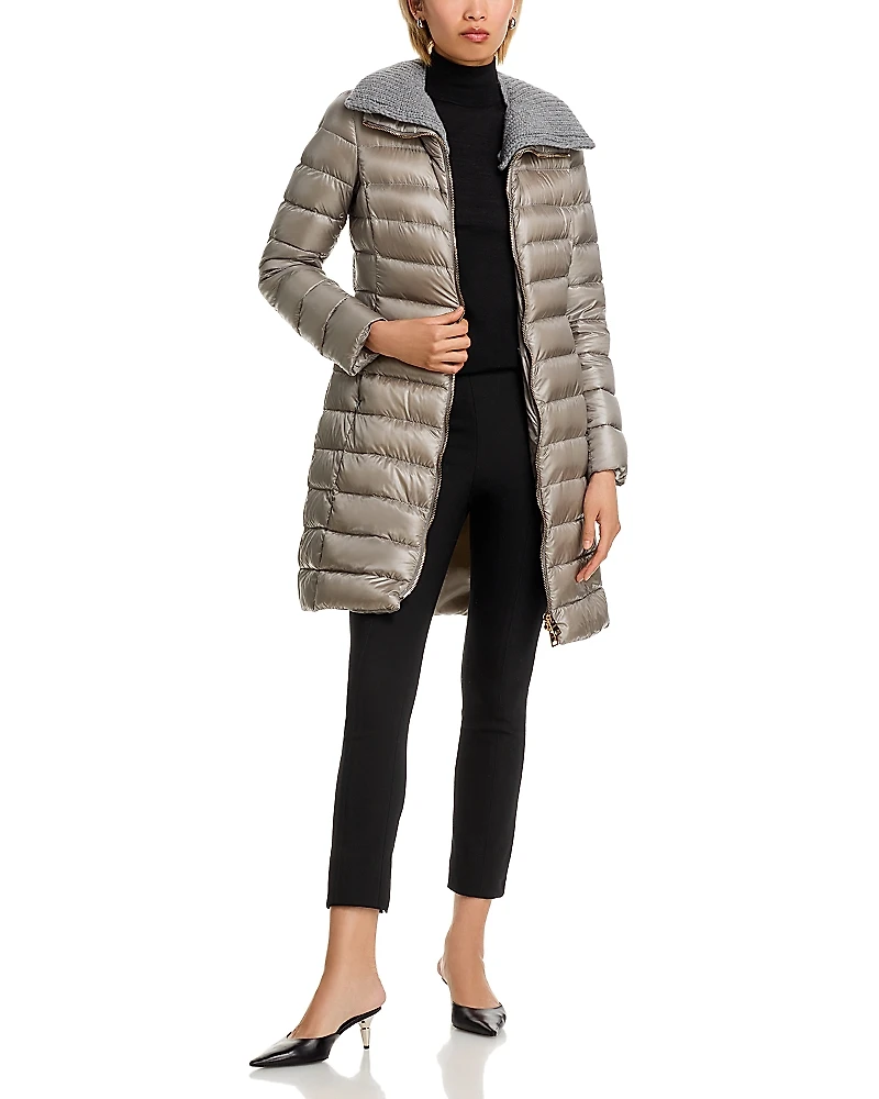 Herno Iconico Elisa Knit Nylon Ultralight Coat