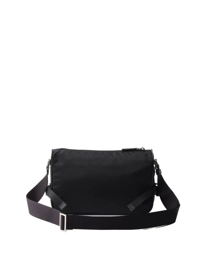 Re-Nylon and Saffiano Leather Shoulder Bag