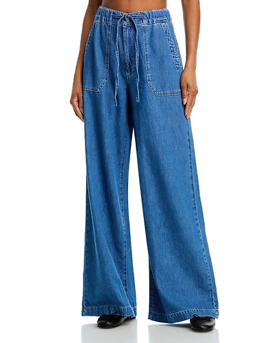 Rumi High Rise Wide Leg Jeans Nimes