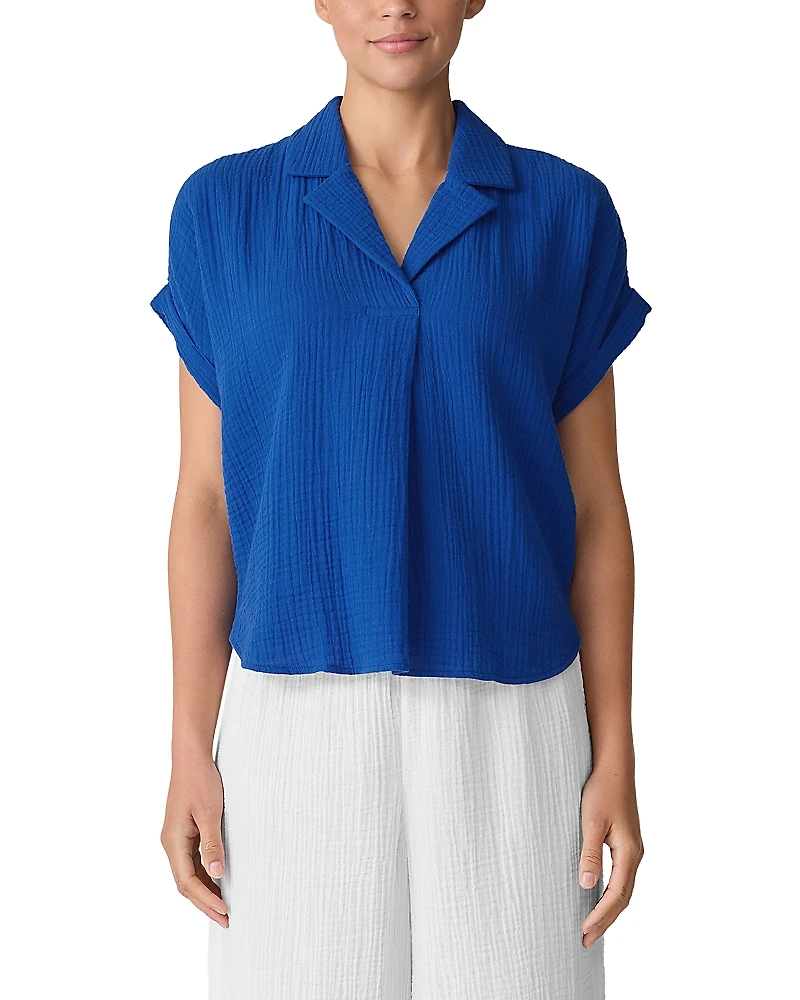 Eileen Fisher Notch Collar Top