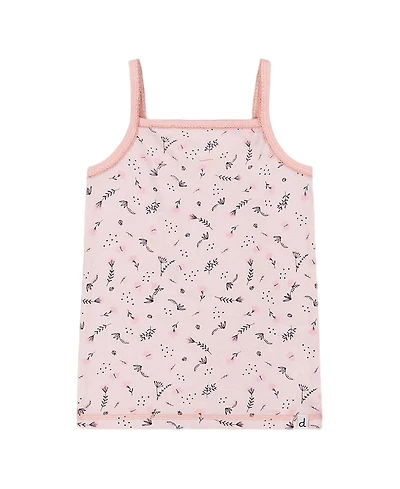 Deux par Girls' Printed Organic Cotton Flowers Tank Top - Little Kid, Big Kid