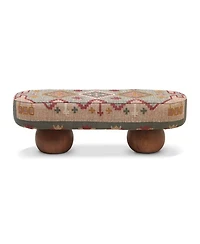 Rizi Textured Wool Upholstered Bench